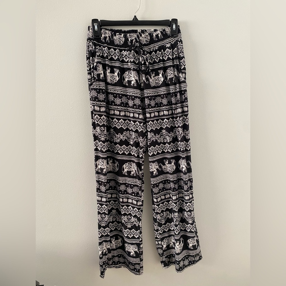 Size small elephant/patterned pants